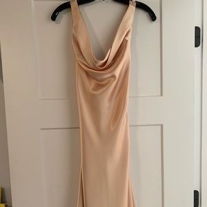 Gold silk dress